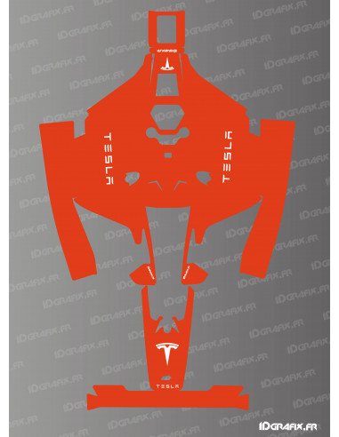 Pegatina Edición Tesla (Roja) - Robot cortacésped Mammotion LUBA 2 - Idgrafix