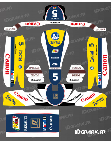 Kit de decoració Williams F1 Vintage Edition per Karting Sodi KG 506 - Idgrafix