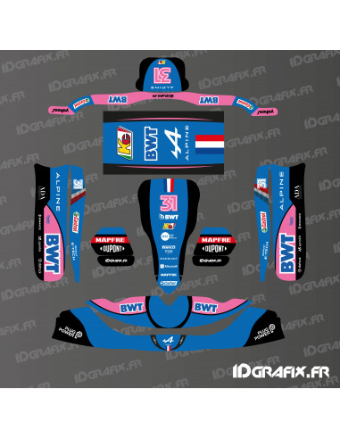 Kit déco Alpine F1 Edition pour Karting Tony Kart M6 -  Idgrafix