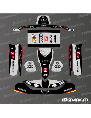 Audi Le Mans Edition decoration kit for Tony Kart M6 Karting - Idgrafix