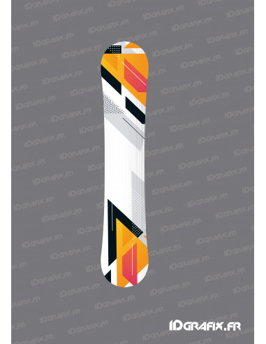 Abstract Edition Stickers (Orange) for Snowboard