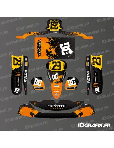 Kit de decoració Monster Edition (Taronja) per Karting Tony Kart M6 - Idgrafix