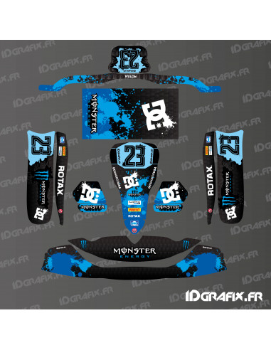 Kit de decoració Monster Edition (blau) per Karting Tony Kart M6 - Idgrafix