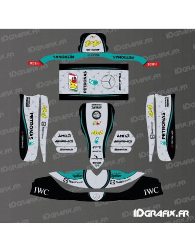 Mercedes F1 Edition Grafikkit für Karting Tony Kart M6 - Idgrafix