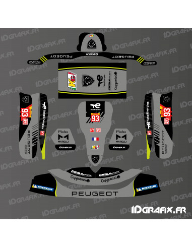 Kit de decoración Peugeot Le Mans Edition para Karting Tony Kart M6 - Idgrafix