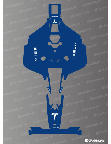 Adhesivo de edición Tesla (azul) - Robot cortacésped Mammotion LUBA 2 X - Idgrafix