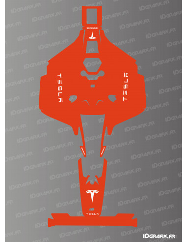 Sticker Tesla Edition (Rouge) - Robot de tonte Mammotion LUBA 2 X -  Idgrafix