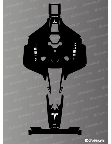 Tesla Edition Aufkleber (Schwarz) - Mammotion LUBA 2 X Rasenmähroboter - Idgrafix