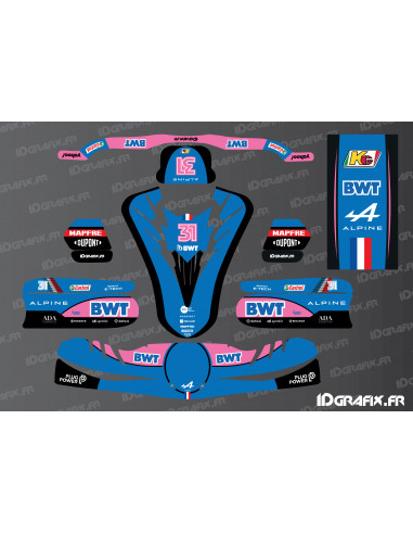 Kit déco Alpine F1 Edition pour Karting TonyKart - OTK M11 -  Idgrafix