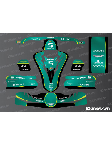 Aston Martin F1 Edition Grafikkit für Karting TonyKart – OTK M11 – Idgrafix