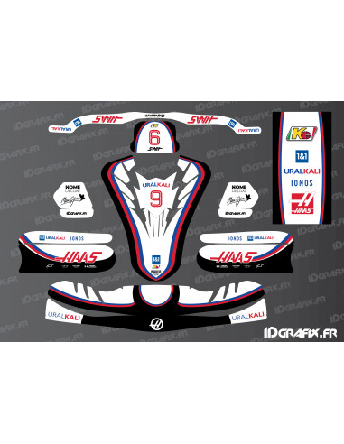 Haas F1 Edition deco kit for TonyKart Karting - OTK M11 - Idgrafix