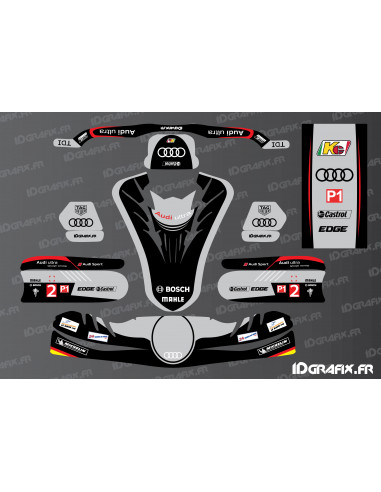 Audi Le Mans Edition decoration kit for TonyKart Karting - OTK M11 - Idgrafix