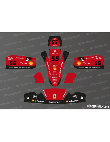 Kit déco F1 Scuderia Edition pour Karting Mini/Cadet MK 20 -- Number 55 -  Idgrafix