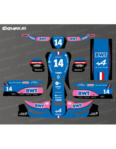 Kit déco Alpine F1 pour Karting KG 508-507-KGEVO -  Idgrafix