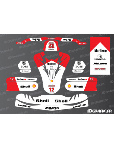 Kit de decoració Marlboro Vintage Edition per Karting TonyKart - OTK M11 - Idgrafix