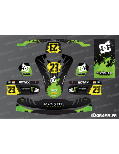 Deko-Set Monster Edition (Grün) für Karting TonyKart – OTK M11 – Idgrafix