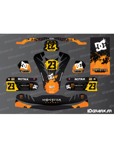 Kit déco Monster Edition (Orange) pour Karting TonyKart - OTK M11 -  Idgrafix