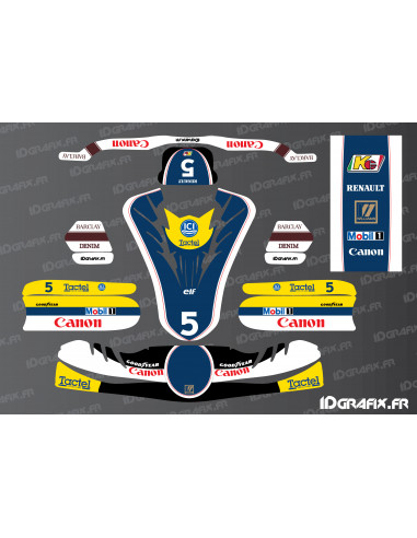 Kit de decoració Williams F1 Vintage Edition per Karting TonyKart - OTK M11 - Idgrafix