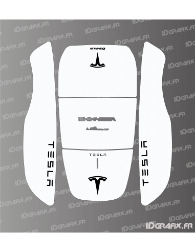 Tesla Edition sticker (White) - Honda Miimo HRM 1000-1500-2500 robotic lawnmower - Idgrafix