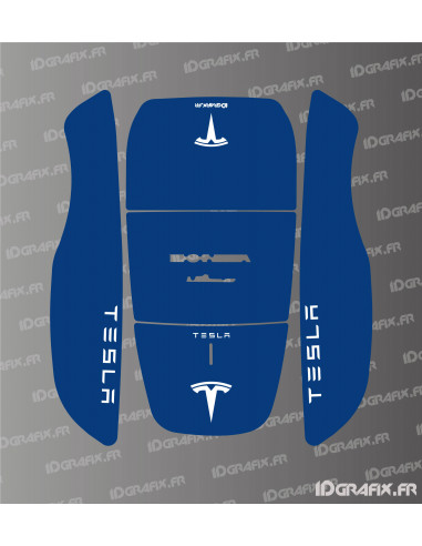 Adesivo Tesla Edition (blu) - Robot tagliaerba Honda Miimo HRM 1000-1500-2500 - Idgrafix