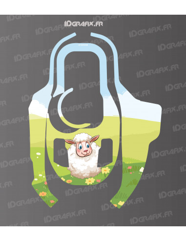 Sheep Sticker Edition - KRESS KR 120E / KR 121E / KR 122E robotic mower - Idgrafix