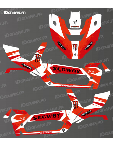 Kit de decoración Monster Edition (blanco/rojo) - Idgrafix - Segway Villain SX10 - Idgrafix