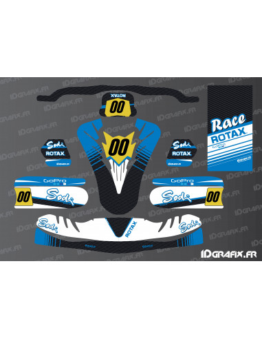 Kit déco Factory Edition (Blanc/Bleu) pour Karting TonyKart - OTK M11 -  Idgrafix