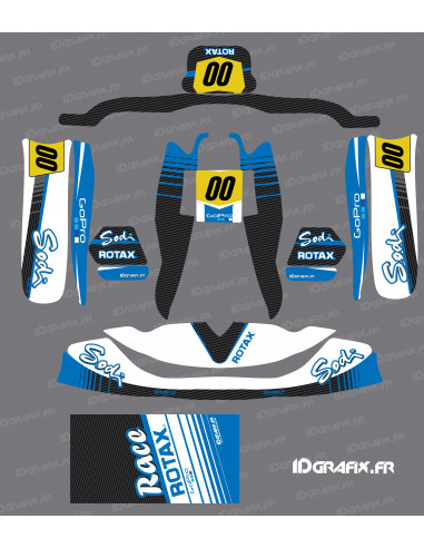 Kit de decoració Factory Edition (Blanc/Blau) per TonyKart Karting - OTK M7 - M10 - Idgrafix