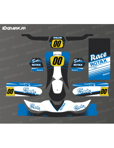 Factory Edition deco kit (White/Blue) for Karting CRG - SODI - KG 508 - Idgrafix