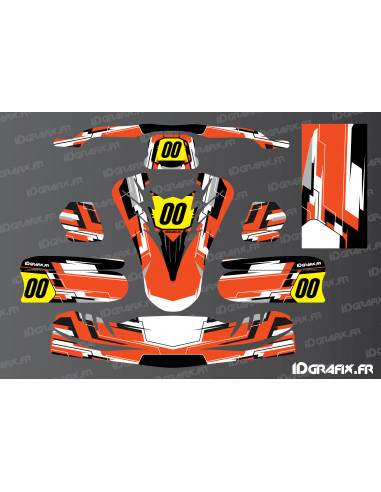 Kit déco Lineup Edition (Orange) pour Karting TonyKart - OTK M11 -  Idgrafix