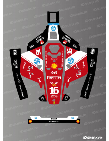 Adhesivo de la edición Scuderia Leclerc de la Fórmula 1: robot cortacésped Mammotion LUBA 1 - Idgrafix