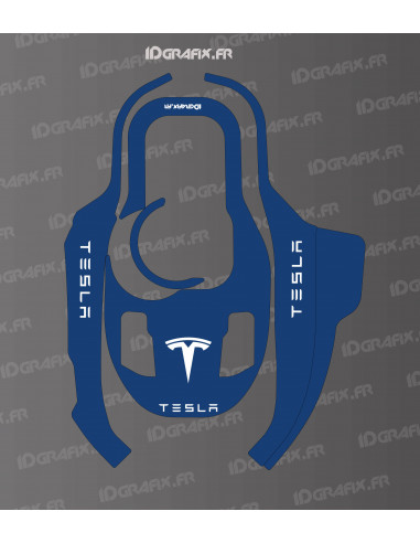 Adesivo Tesla Edition (blu) - Robot tagliaerba KRESS KR 120E / KR 121E / KR 122E - Idgrafix