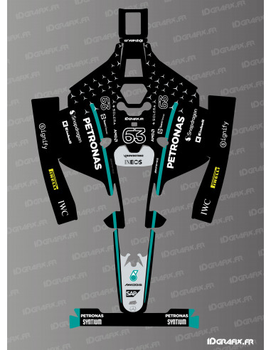 Adhesivo de Russell de la edición Mercedes F1 - Robot cortacésped Mammotion LUBA 2 - Idgrafix