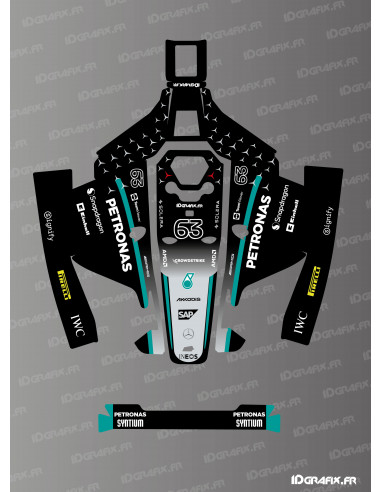 Mercedes F1 Edition Russell sticker - Mammotion LUBA 1 mowing robot - Idgrafix