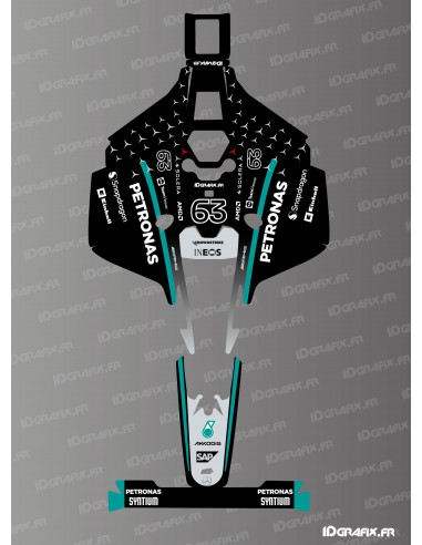 Adhesivo de Russell de la edición Mercedes F1 - Mammotion LUBA 2 X Cortadora de césped robot - Idgrafix