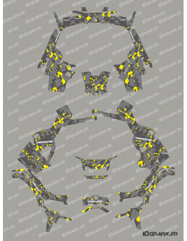 Kit de decoración Camo Edition (gris/amarillo) - IDgrafix - Can Am Outlander G3 850-1000 - Idgrafix