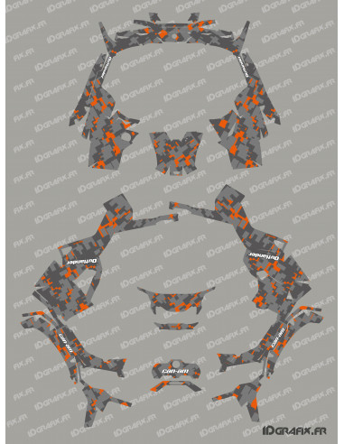 Camo Edition decoration kit (Grey/Orange) - IDgrafix - Can Am Outlander G3 850-1000 - Idgrafix