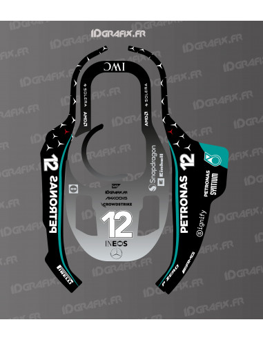 Mercedes F1 Edition Antonelli sticker - KRESS KR 120E / KR 121E / KR 122E robotic mower - Idgrafix