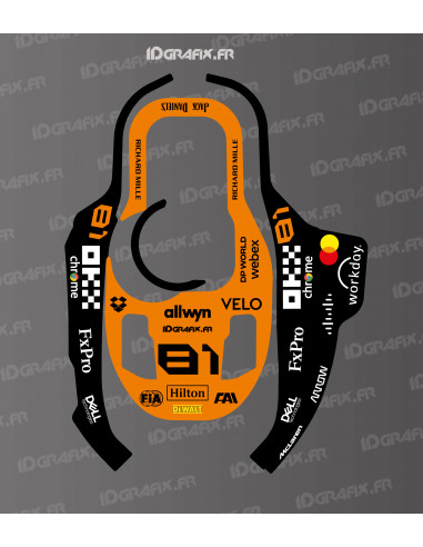 Adhesivo de Piastri de la edición F1 de MC Laren: robot cortacésped KRESS KR 120E / KR 121E / KR 122E - Idgrafix