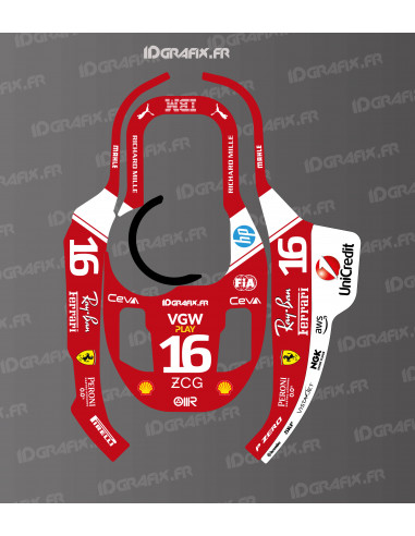 Pegatinas Scuderia F1 Edition Leclerc - Robot cortacésped KRESS KR 120E / KR 121E / KR 122E - Idgrafix