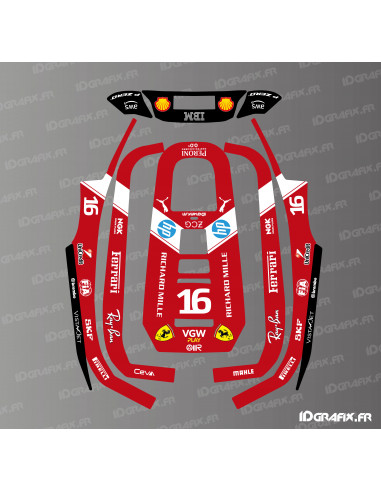 Pegatina Leclerc Edición Scuderia F1 - Robot cortacésped ECOVACS Goat A1600 RTK