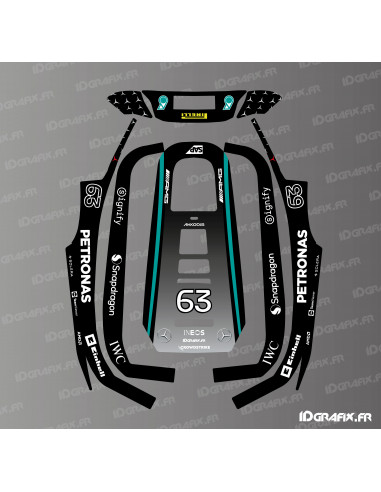 Adesivo Russell Mercedes F1 Edition - Robot tagliaerba ECOVACS Goat A1600 RTK