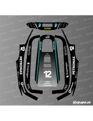 Adhesivo Antonelli Mercedes F1 Edition - Robot cortacésped ECOVACS Goat A1600 RTK