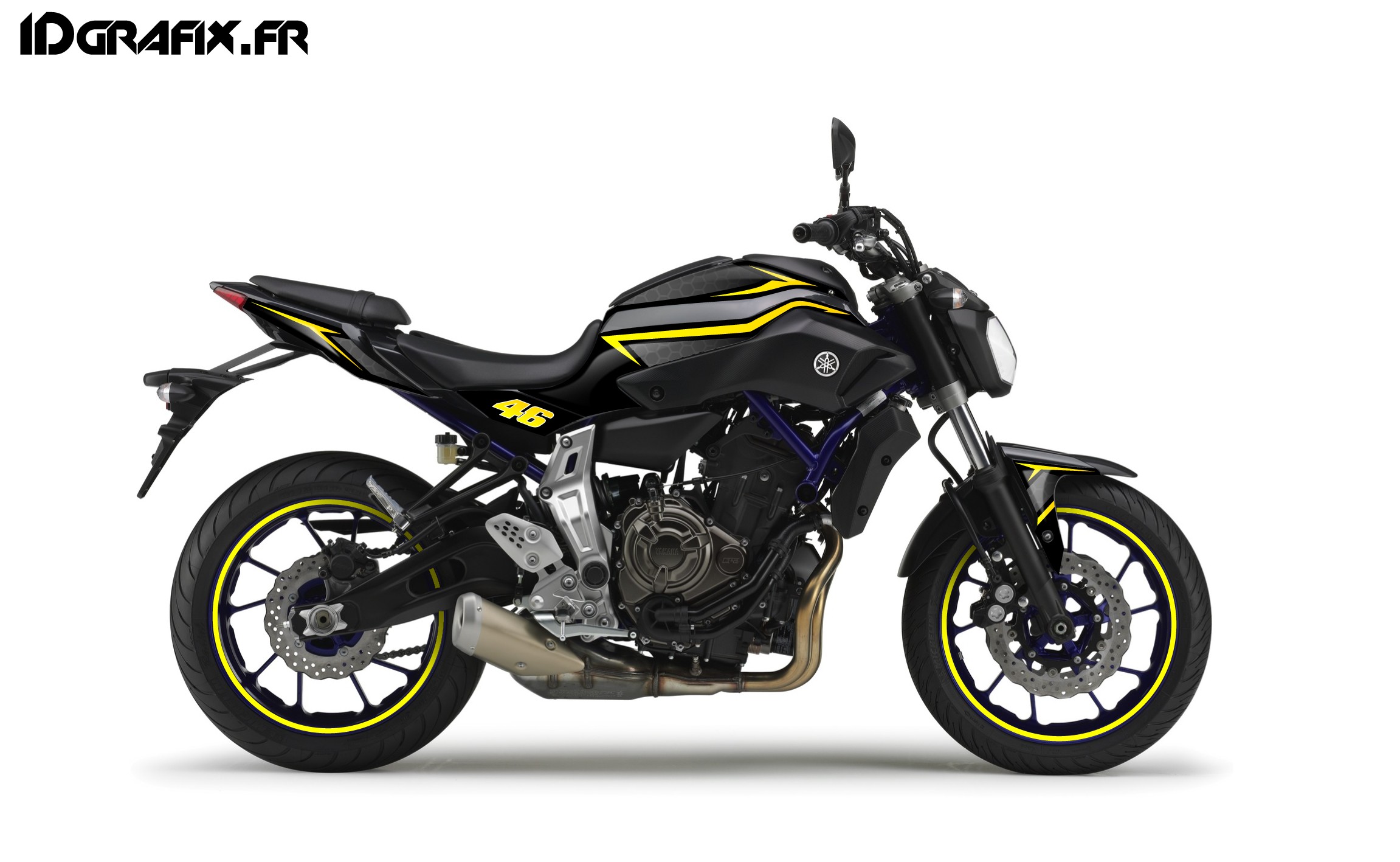 Download Kit decoration Racing Yellow - IDgrafix - Yamaha MT-07